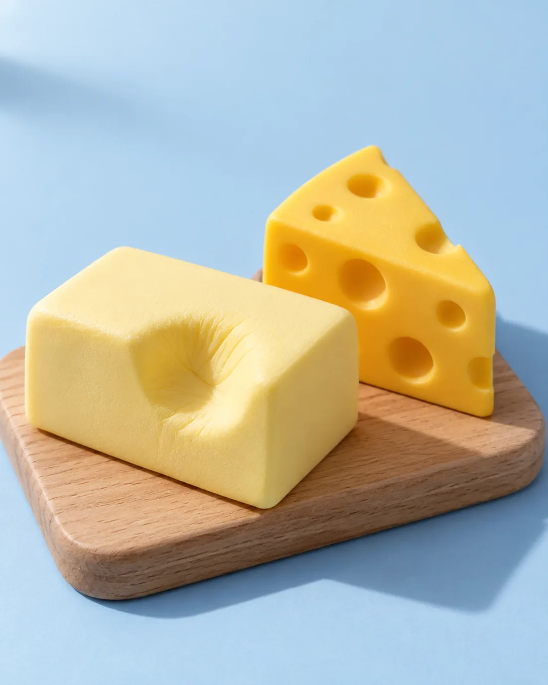 Squishies beurre & fromage à enfoncement lent fabriquées par Ravomiq
