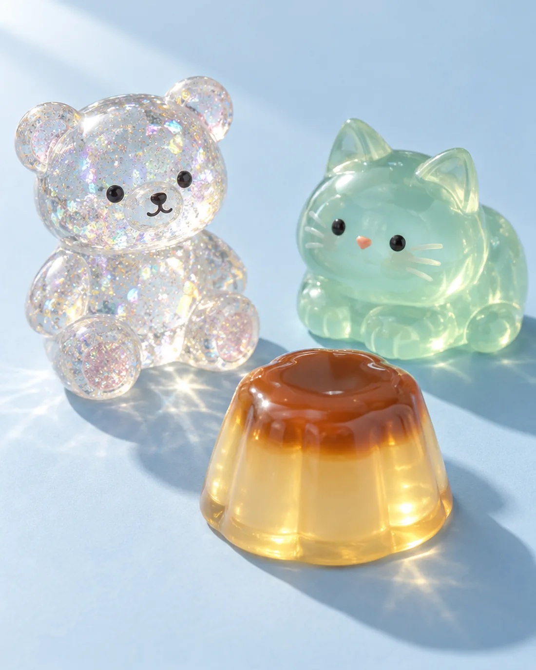 Gelé-Squishies i silikone fremstillet af Ravomiq